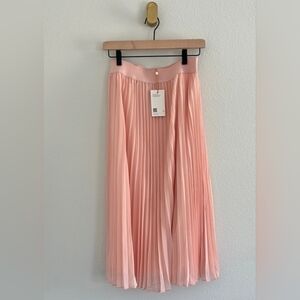NWT Quince Chiffon Pleated Midi Skirt | Soft Pink | Size M